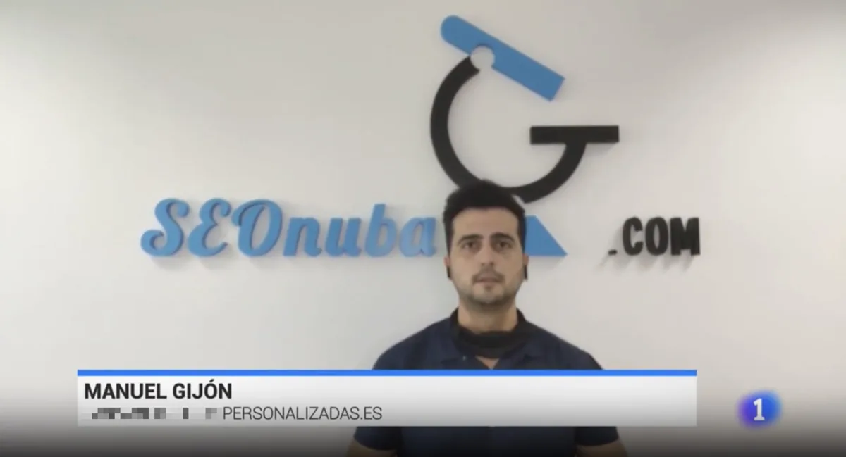 Manu Gijón entrevistado en el Telediario de TVE por su ecommerce de mascarillas personalizadas