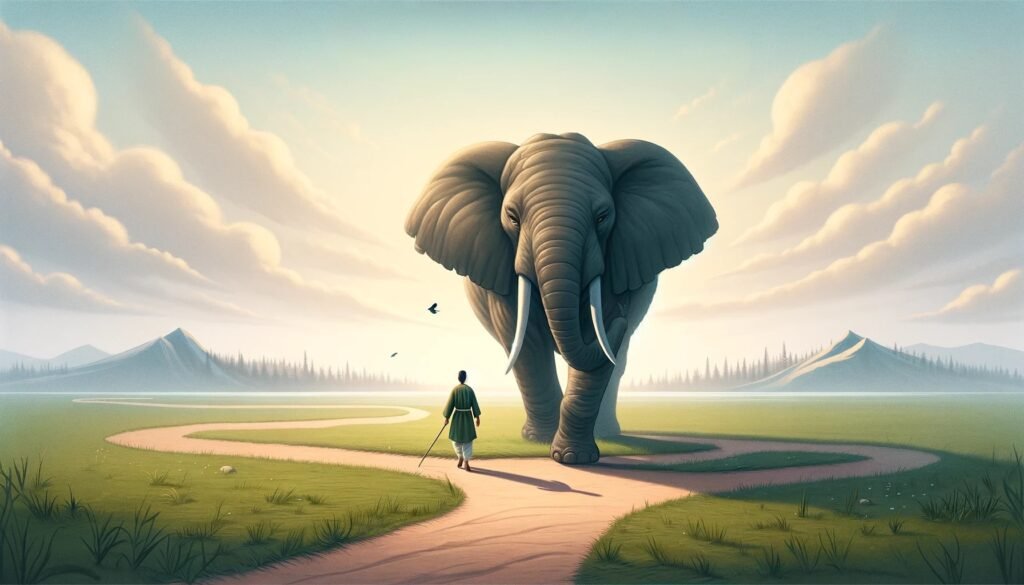 El jinete y el elefante