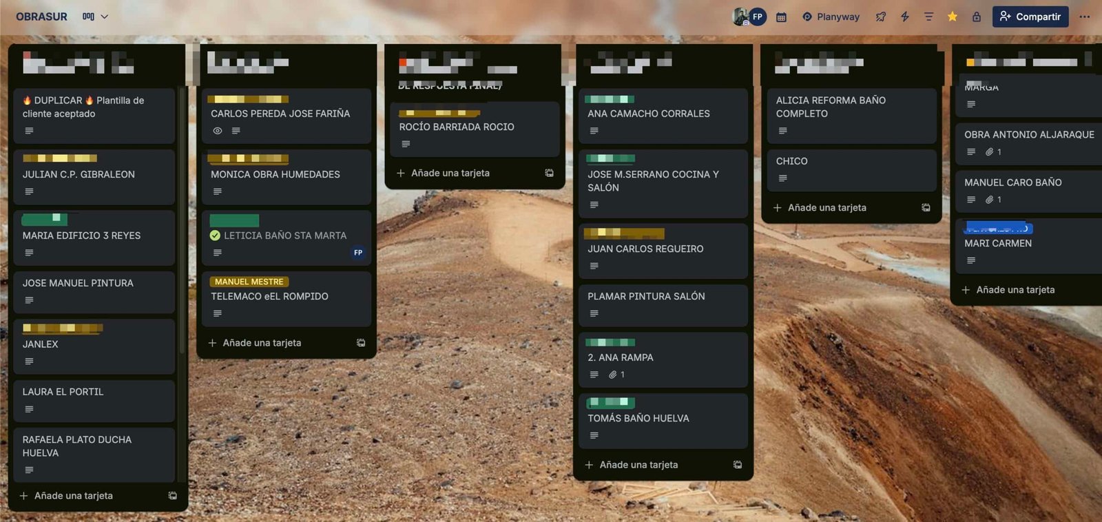 Trabajos aceptados OBRASUR