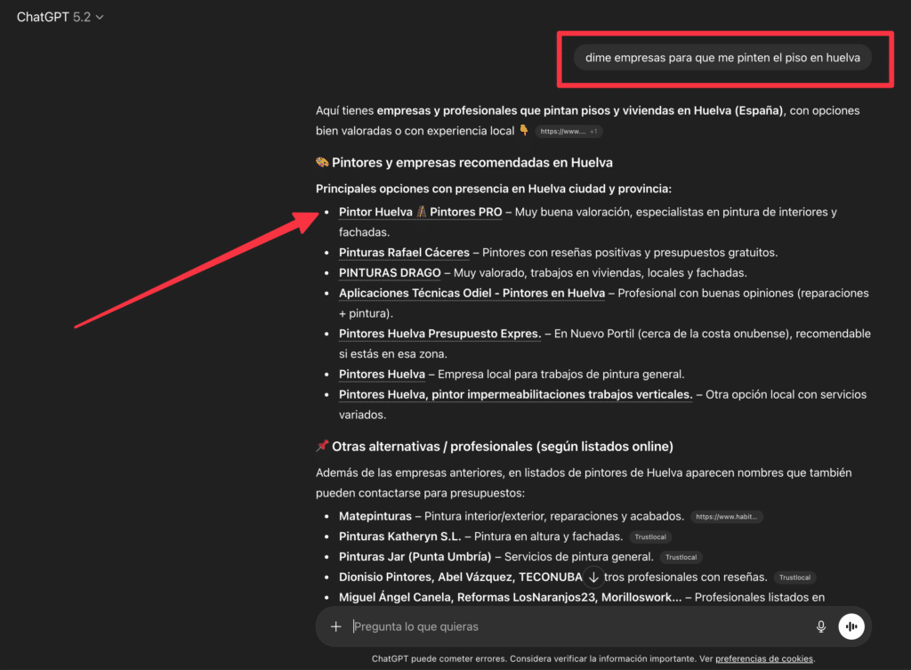 Posicionar en ChatGPT iactivos